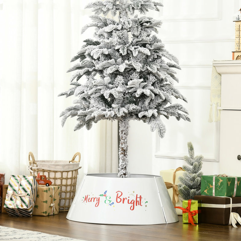 Collier pour arbre de Noël 26 po - blanc