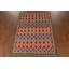 Tapis en laine multicolore réversible Kilim 7 x 9