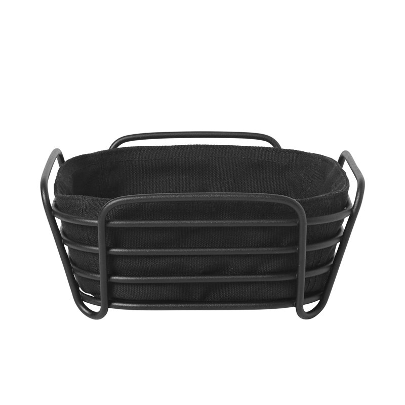 Delara Wire Serving Bread Basket, Black, 7.9"