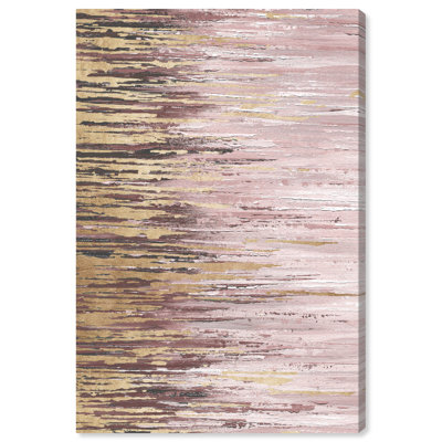 Duo de pluies abstraites II, Glam Gold - peinture
