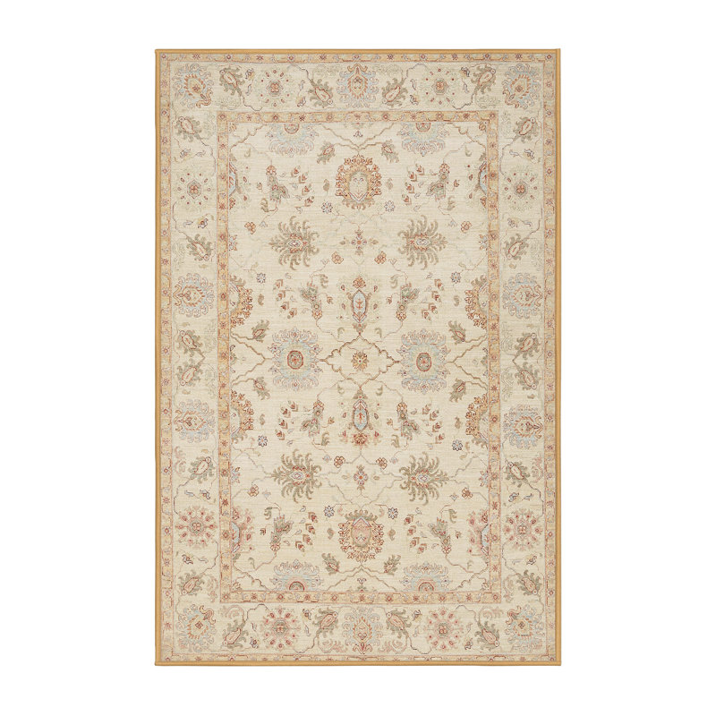 Tapis brun clair/brun/bleu