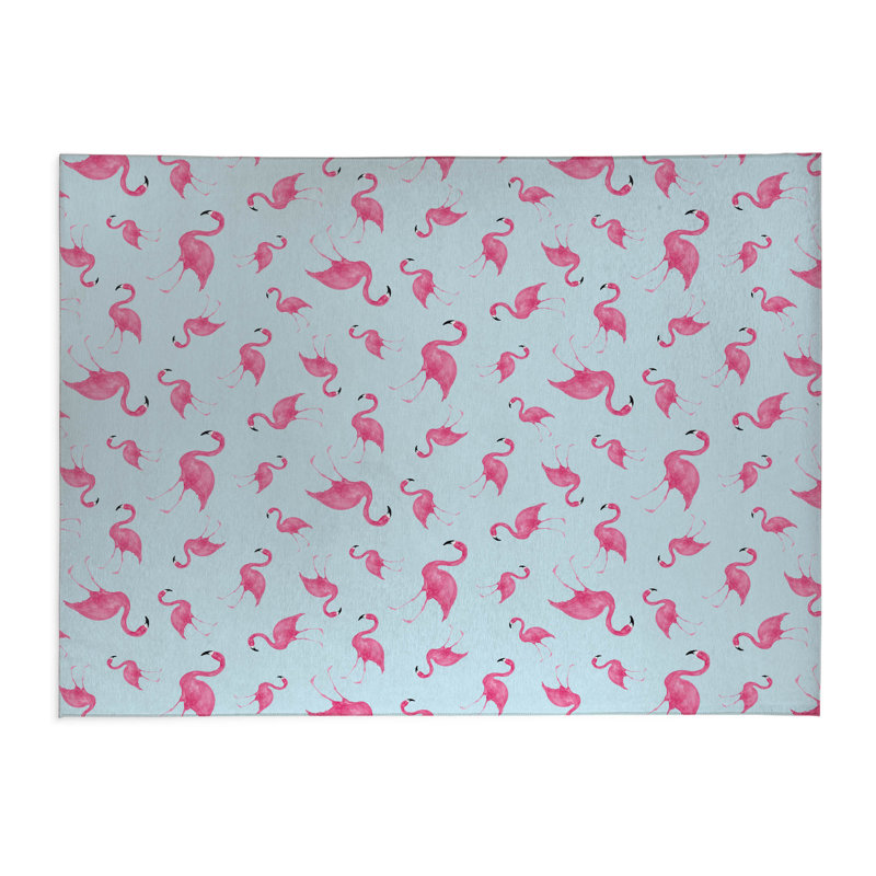 Tapis d'extérieur Summer Flamingo, Rectangulaire 8 pi x 10 pi