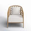 Chaise tonneau en polyester de 66 cm de large-106562714
