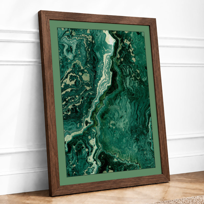 River Through Wilderness Landscape - Print, Walnut, A1 - 84.1 x 59.4 cm