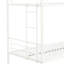 Lit superposé en métal blanc - choix de chambre à coucher moderne, configuration simple sur lit simple, construction en acier durable et stable, zone silencieuse, capacité de charge élevée, escalier sécuritaire