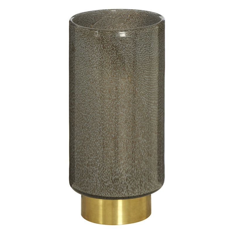 Bismarck Glass Table Vase, Grey, 32cm H x 15cm W x 15cm D