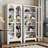 75"H Tall Display Cabinet with Glass Doors and 4 Adjustable Shelves-478878577