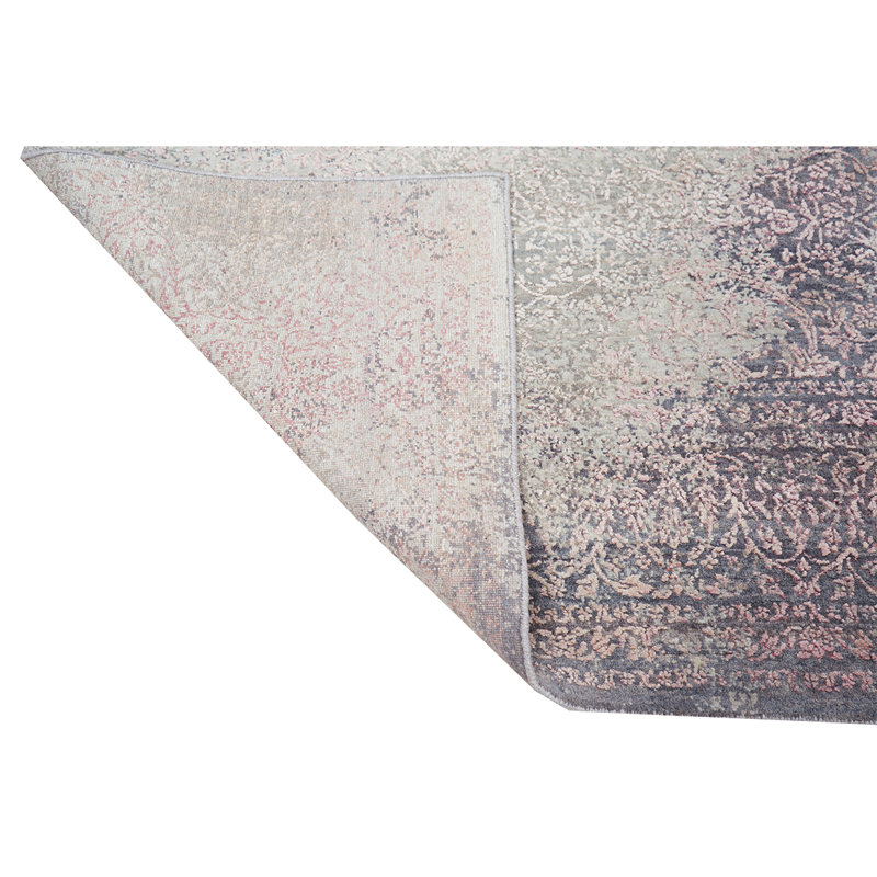 Wool Floral Area Rug, Rectangle 9' x 12'