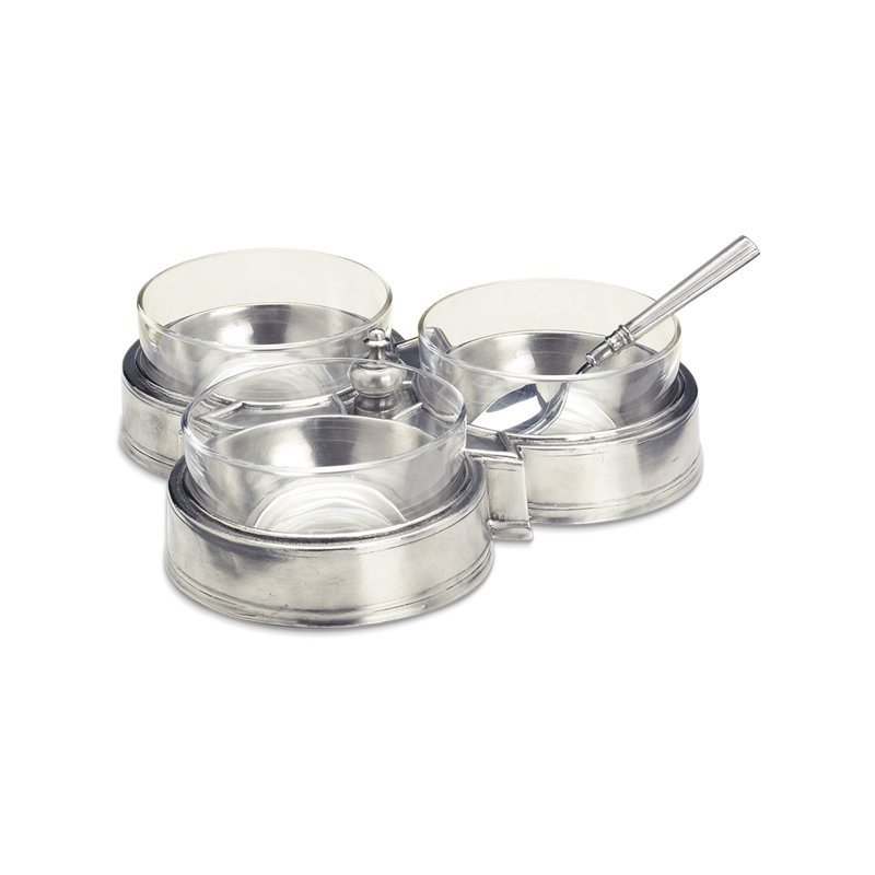 Crudite 3 Piece Condiment Server Set
