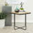 Travertine And Black Accent Table.