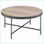 Table basse blanche et laiton à 1 tiroir pour le salon, peu encombrante avec tiroir coulissant