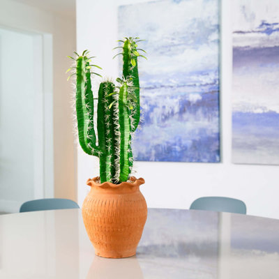 28in. Artificial Cactus in Terracotta Planter