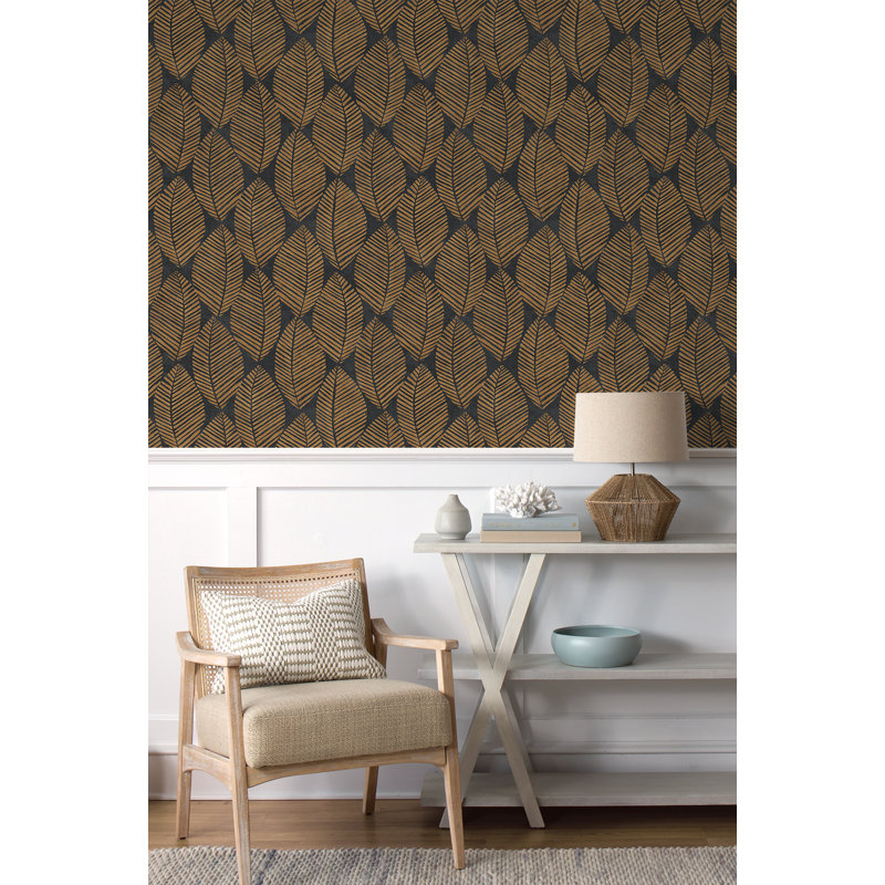 Papier peint floral Bertine, Encrier / rouille