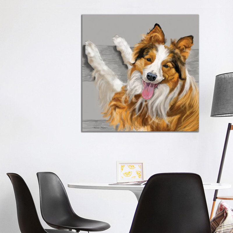 Collie by Vicki Newton - No Frame Gallery-Wrapped Canvas Giclée on Canvas, 93.98cm H x 93.98cm W