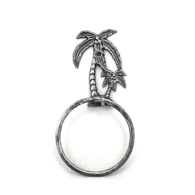 Towel Ring, Antique Silver