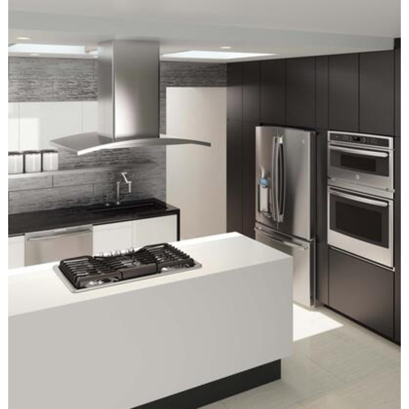 36" Island-Mount Chimney Hood