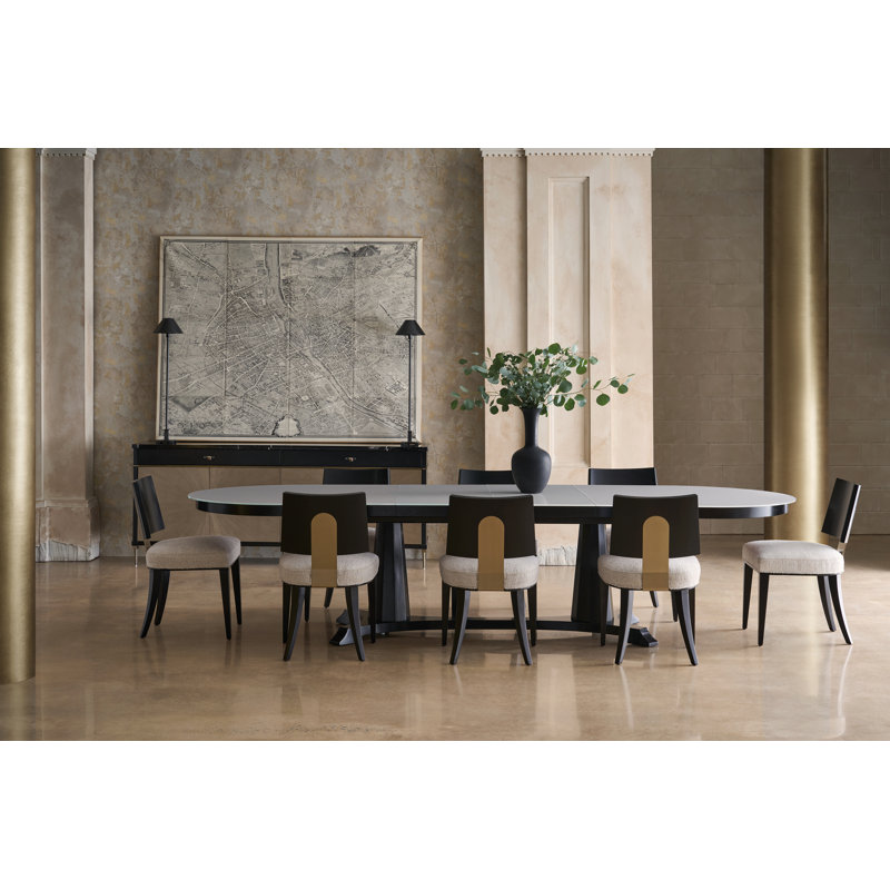 Bordeaux Oval Glass Dining Table