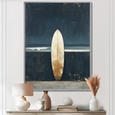 Surfboard Against the Wall - Sport Wall Art