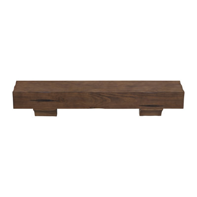 Kynsley Distressed Wood Fireplace Mantel Shelf with Corbels