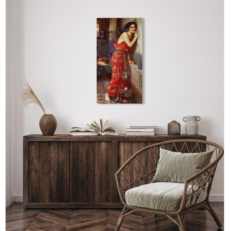 Thisbe (1909) par John William Waterhouse, reproductions d'art classique sur toile, estampe numérique sur toile, 36 x 18 po