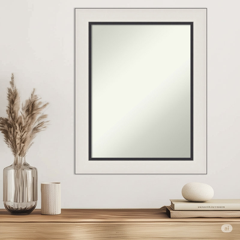 Miroir mural Ellie, 29,5 po x 23,5 po, Argent noir