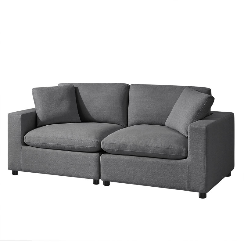 Canapé modulaire 2 pièces Cassandra, Gris anthracite