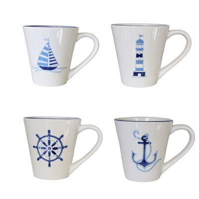 Nautical Ahoy Assorted Mugs