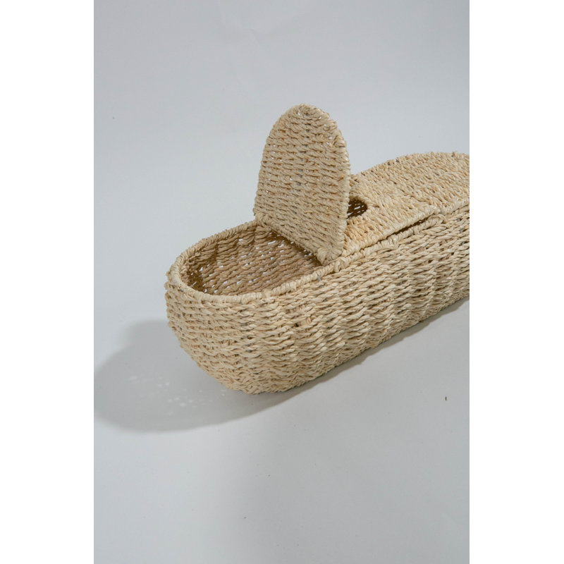 Maison Maison Design Seagrass Decorative Basket, Ivory