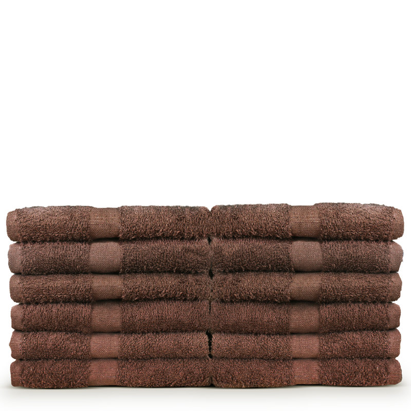 100% coton, serviettes de séchage pour cheveux, Brun