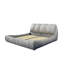 Grand lit luxueux en tissu luxueux et confortable pour chambre à coucher élégante