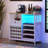 47” White Wine Bar Cabinet with Charging Station