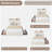 Full Size Bed Frame with Storage Headboard, Kids Bed Frame with 2 Drawers, Boucle Upholstered Platform Bed for Girls, Chic Wavy Headboard with Bookcase, No Box Spring Needed-426677093-426677094