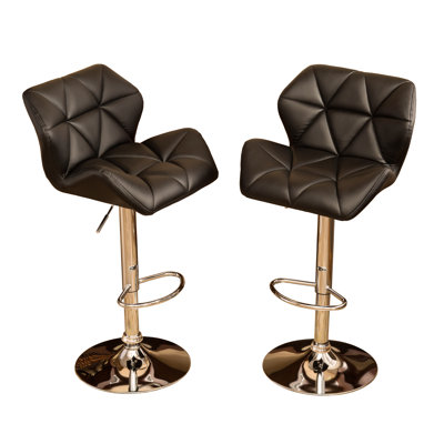 Tabouret de bar réglable chromé (ensemble de 2)
