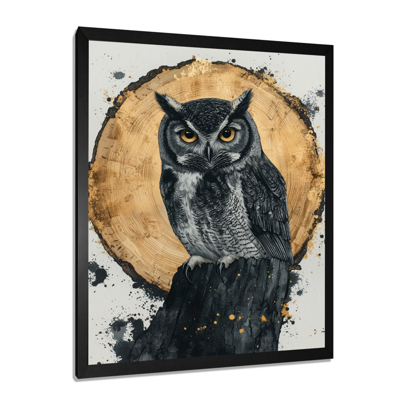 Giannoulis - animaux, art mural, H 20 po x l 12 po, Picture Frame Print, Noir, noir, noir, noir