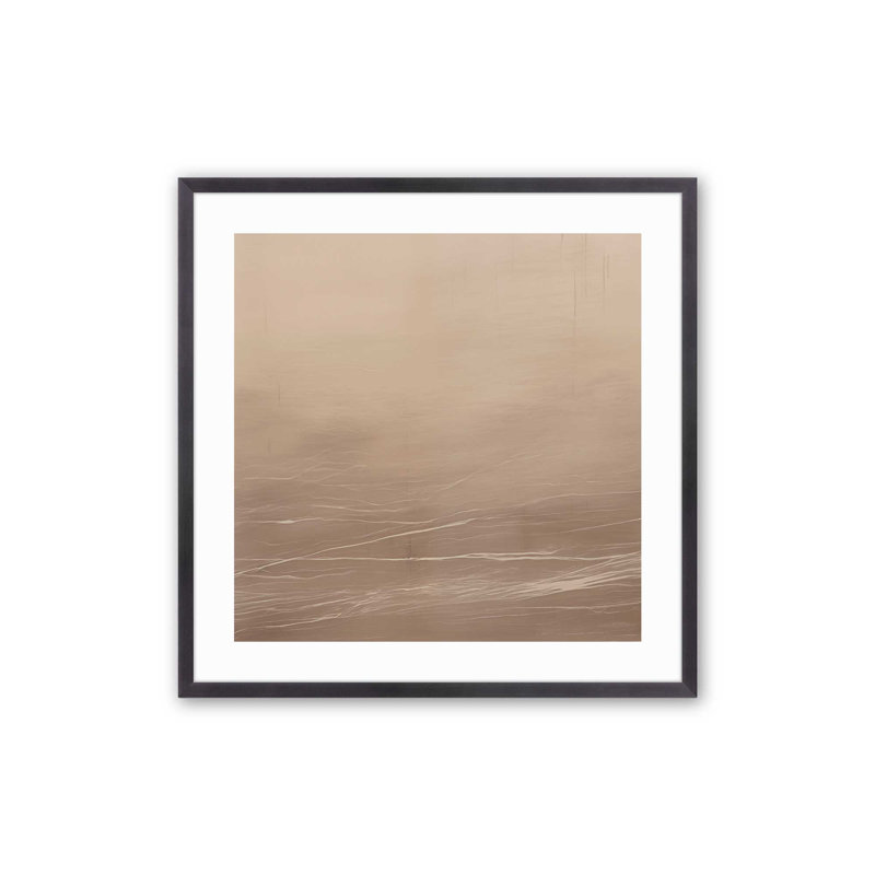 Silky Sandrifts v1, H 12 po x l 12 po x P 1,25 po, Cadre photo en zinc patiné