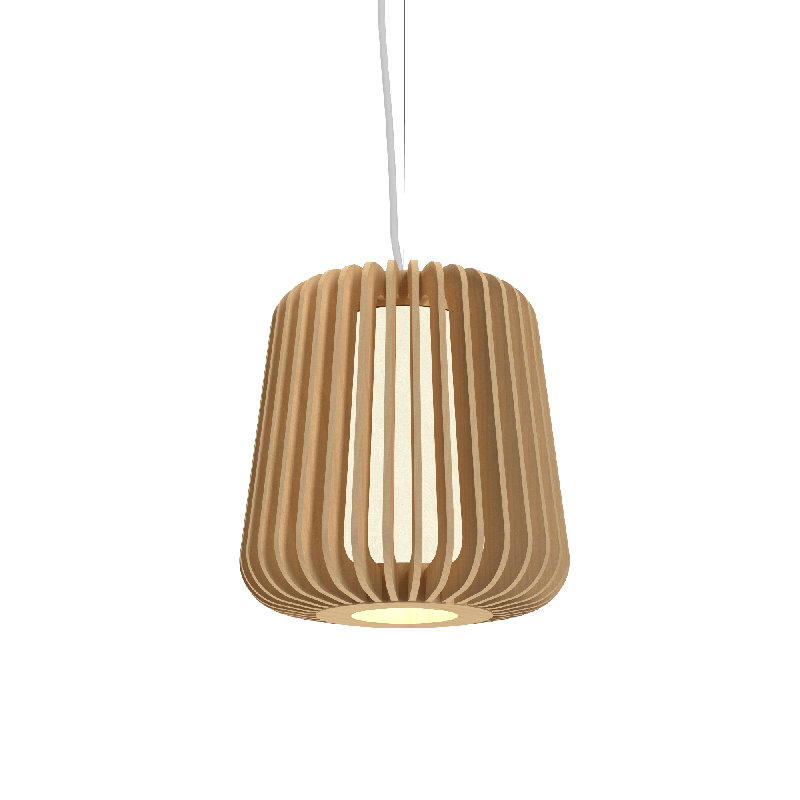 Stecche Di Legno 1 - Light Pendant, Maple, 8" H x 7.8" W x 7.8" D