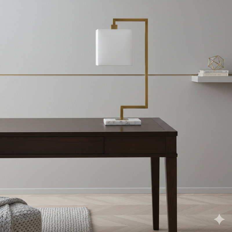 Lampe de table en métal 9 x 14,3 x 25,2 po