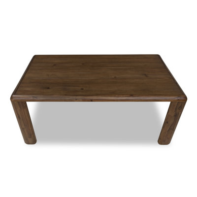 Ronquillo Rectangular Acacia Wood Leg Table In Impala by Latitude Run