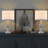 22" Distressed Blue Resin Table Lamp Set