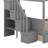 Twin Over Full Bunk Bed With Shelves, Storage Staircase And 2 Drawers-1193368171
