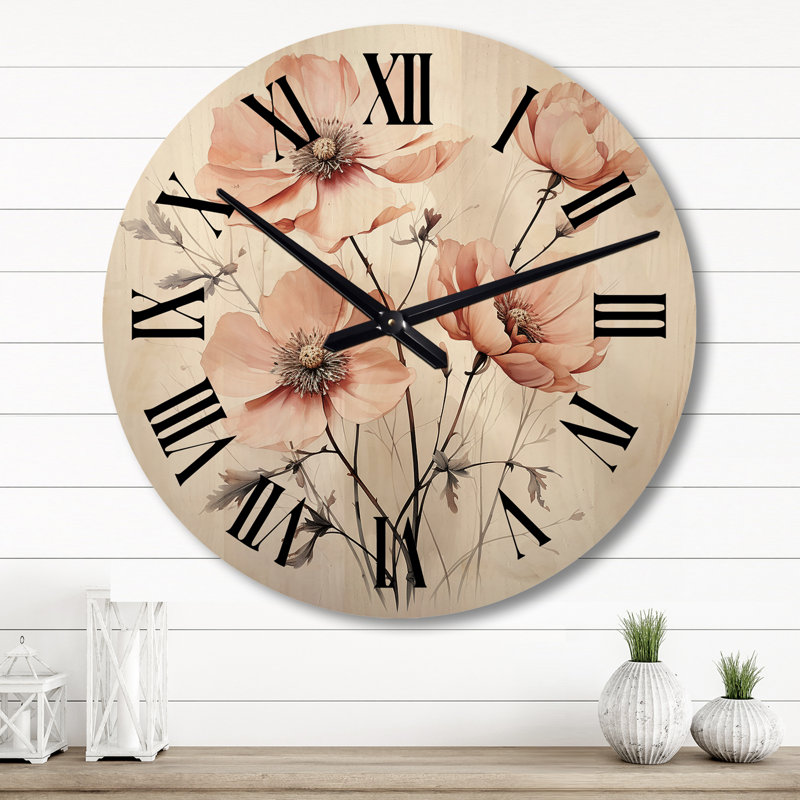 Horloge murale en bois massif Patriciaa, Grand