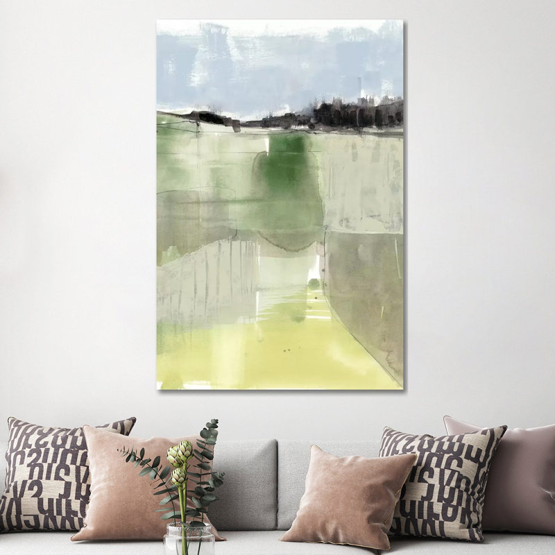 Sage Field I by Jennifer Goldberger - Wrapped Canvas Print, 152.5 cm H x 101.5 cm W