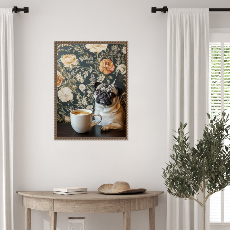 Reproduction d'art sur toile encadrée The Latte, H 24 po x l 18 po