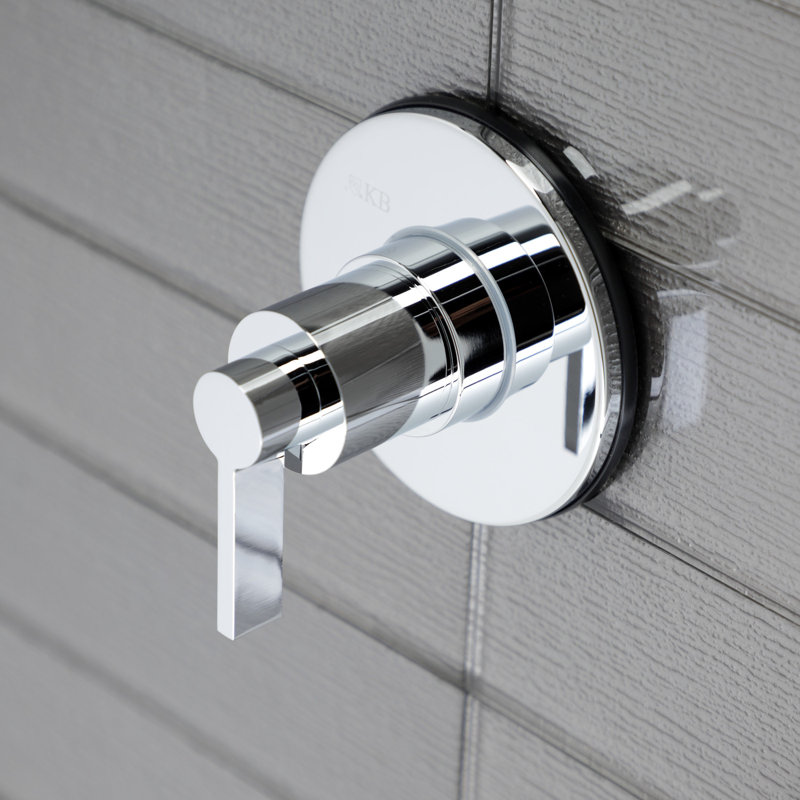 Kingston Brass NuvoFusion Single-Handle Wall Mount Three-Way Diverter Valve with Trim Kit, Polished Chrome