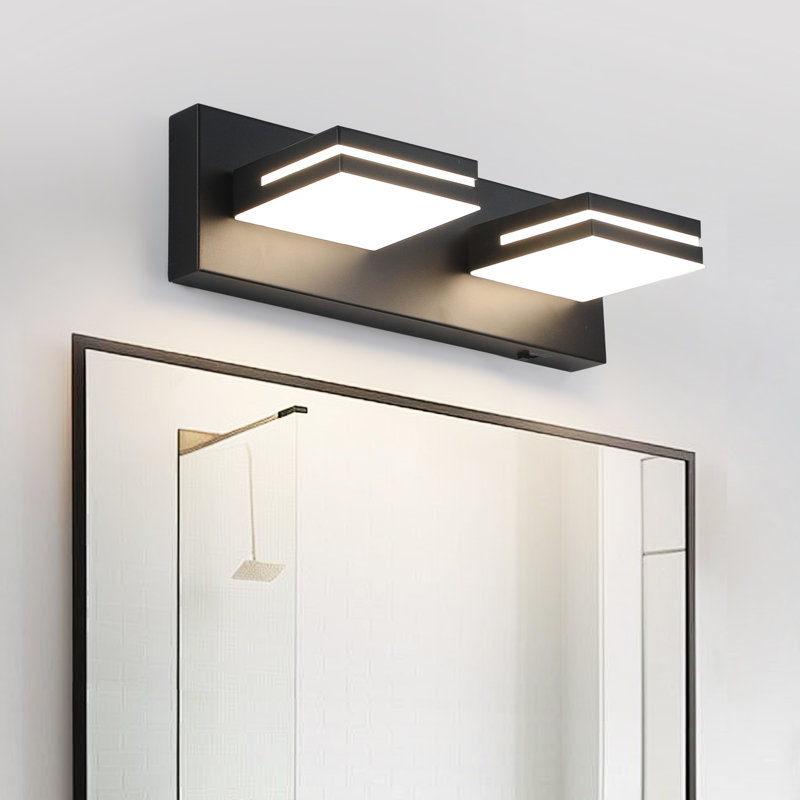 Modern Dimmable LED Vanity Lights for Mirror 3 CCT Adjustable LED Vanity Light, 2 Lights, Matte Black