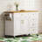 52-Inch Mobile Kitchen Island with Drop Leaf, Adjustable Shelf, and Ample Storage for Modern Kitchens.-718361997