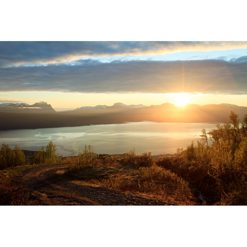 Midnight Sun 1 Piece Wrapped Canvas Wall Art, 20cm H x 30cm W x 3.8cm D