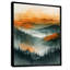«Orange Green Forest Wilderness At Sunset III», art mural forêt-106141714-134423933