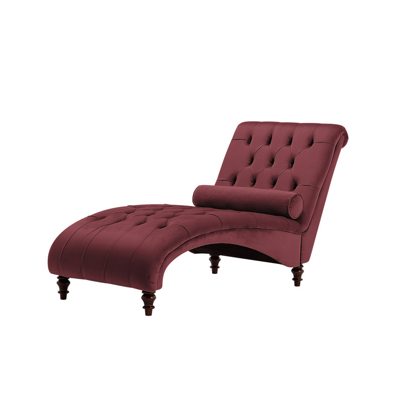 Douglas Upholstered Chaise Lounge, Burgundy