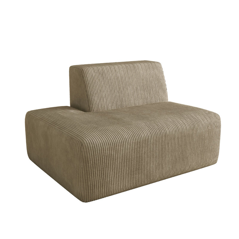 Berlare 128.8Cm Wide Side Chair, Khaki